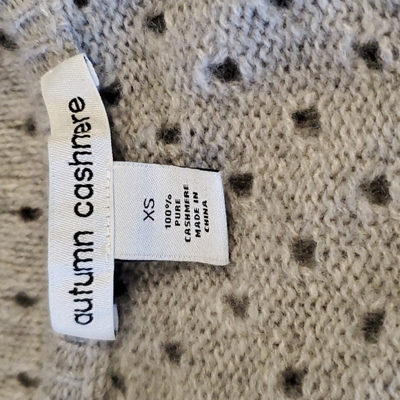 Autumn Cashmere 100% Pure Cashmere Oversized V-Neck  Hi/Lo Hem Sweater XS - Picture 5 of 8